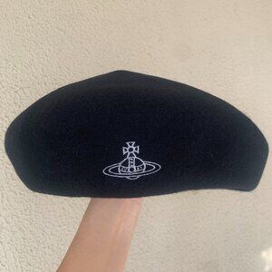 Vivienne Westwood Black Wool Beret - Like New Only Tried On